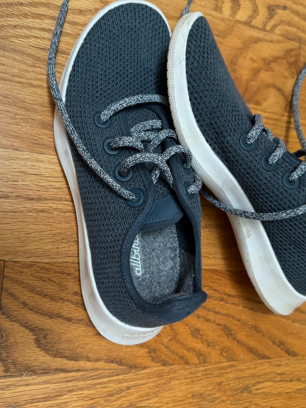 allbirds women green and White Knit Lace-Up Sneakers